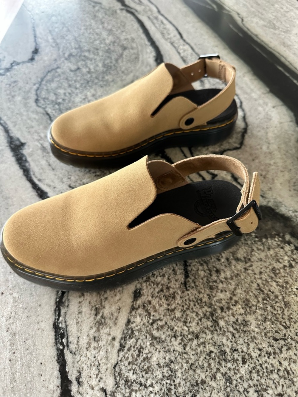 Like New!  Dr. Martens Carlson Slingback Mule Savannah Tan